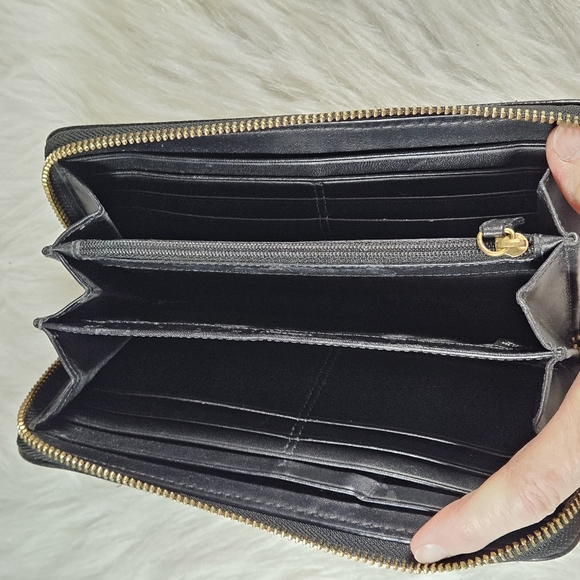 Vintage Coach Soho Signature Canvas Zip Around Wallet Clutch 8x4 in - Picture 4 of 7